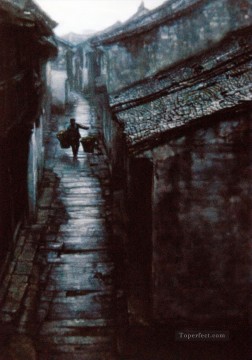 中国の石の小道の風景 Oil Paintings